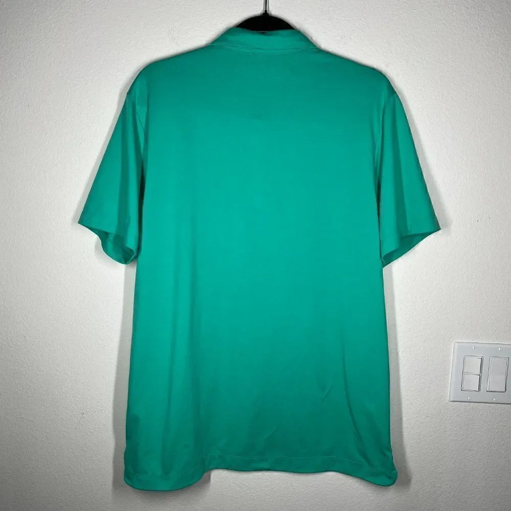 Nike Golf Polo Green Shirt Dri-Fit Performance Mens Size Large